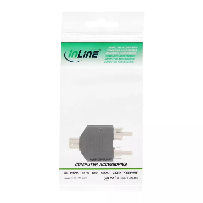Garso adapteris RCA moteriška / 2x RCA vyriški InLine 99311