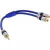 InLine garso adapterio laidas Premium 2x RCA moteriška / 3,5 mm vyriška, auksuotas, 0,25 m
