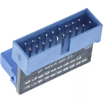 InLine USB 3.0 vidinis adapteris motininės plokštės jungtis patinas į patelę, kampu į viršų 33448O