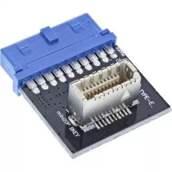 InLine USB 3.0 į USB 3.1 priekinio skydelio Key-B adapteris vidinis, įvairiaspalvis