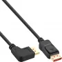InLine DisplayPort 1.4 laidas, 8K4K, kairysis kampinis, juodas/auksinis, 5 m
