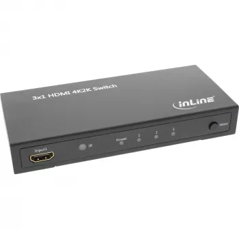 InLine HDMI jungiklis 3 IN 1 OUT signalas 4K2K 3D HD Audio