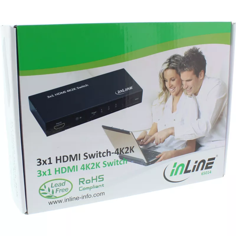 InLine HDMI jungiklis 3 IN 1 OUT signalas 4K2K 3D HD Audio