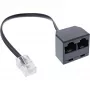 InLine ISDN skirstytuvas 1x RJ45 M / 2x RJ45 F, 8P4C be rezistorių