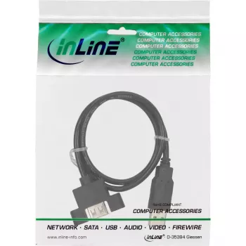 InLine 100 vnt. didmeninė pakuotė USB 2.0 laidas A kištukas į A lizdas 0,6 m