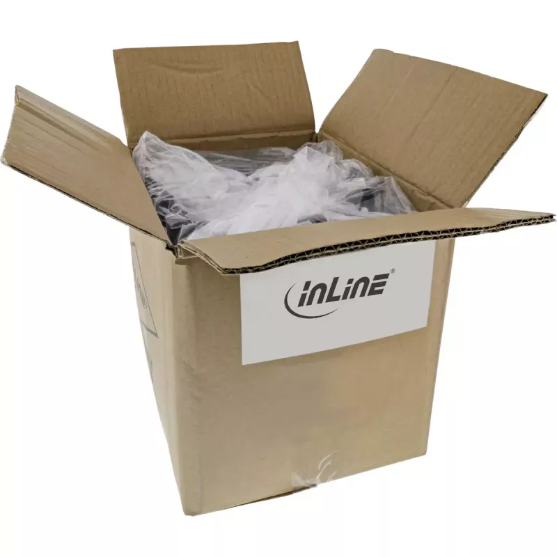 InLine 100 vnt. didmeninė pakuotė USB 2.0 laidas A kištukas į A lizdas 0,6 m