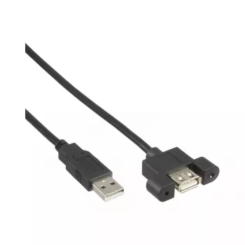 InLine 100 vnt. didmeninė pakuotė USB 2.0 laidas A kištukas į A lizdas 0,6 m
