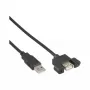 InLine 100 vnt. didmeninė pakuotė USB 2.0 laidas A kištukas į A lizdas 0,6 m
