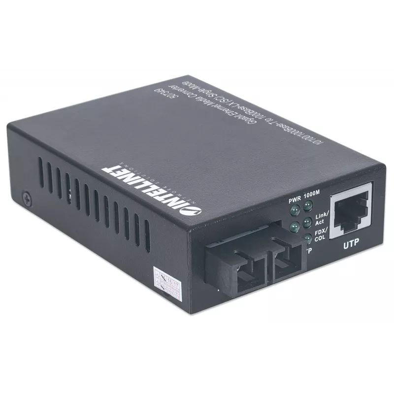 Intellinet Gigabit Ethernet vienmodis medijos keitiklis, 10/100/1000Base-T į 1000Base-Lx (SC) vienmodis, 20 km