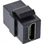 InLine HDMI Keystone Snap-In modulis, 4K/60Hz, HDMI AF/AF juodas