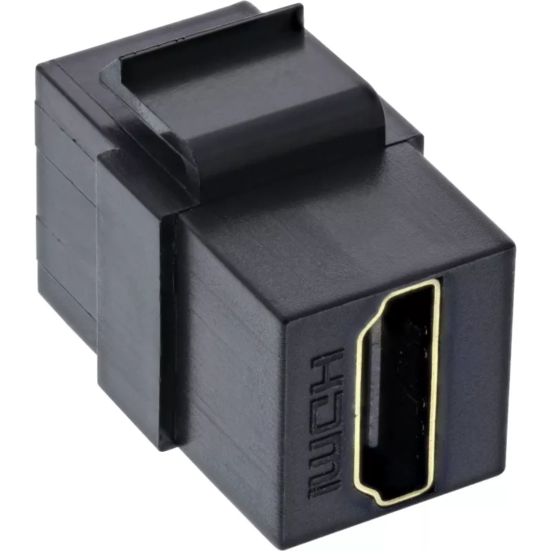 InLine HDMI Keystone Snap-In modulis, 4K/60Hz, HDMI AF/AF juodas
