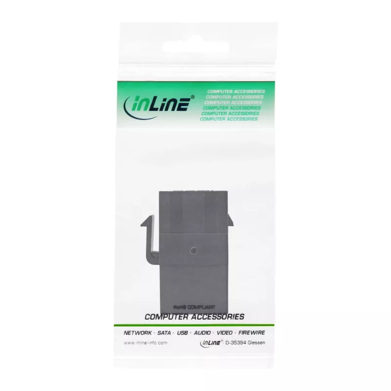InLine HDMI Keystone Snap-In modulis, 4K/60Hz, HDMI AF/AF juodas