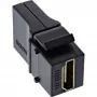 InLine HDMI Keystone Snap-In modulis, 4K/60Hz, HDMI AF/AF kampuotas juodas