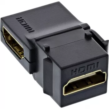 InLine HDMI Keystone Snap-In modulis, 4K/60Hz, HDMI AF/AF kampuotas juodas