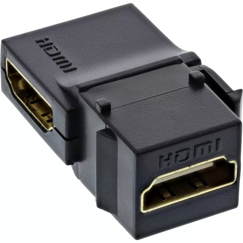 InLine HDMI Keystone Snap-In modulis, 4K/60Hz, HDMI AF/AF kampuotas juodas