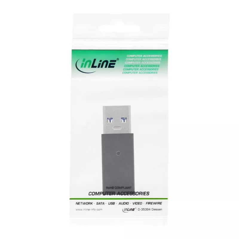 USB 3.2 Gen.2 adapteris InLine 35810 USB-A (vyriškas) į USB-C (moteriškas)