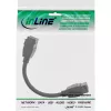InLine HDMI 2x Keystone kabelis 4K/60Hz, HDMI A lizdas/lizdas, juodas, 0,2 m