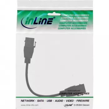 InLine USB 3.2 Gen1 2x keystone adapterio laidas, 2x USB A keystone lizdas, 0,2 m