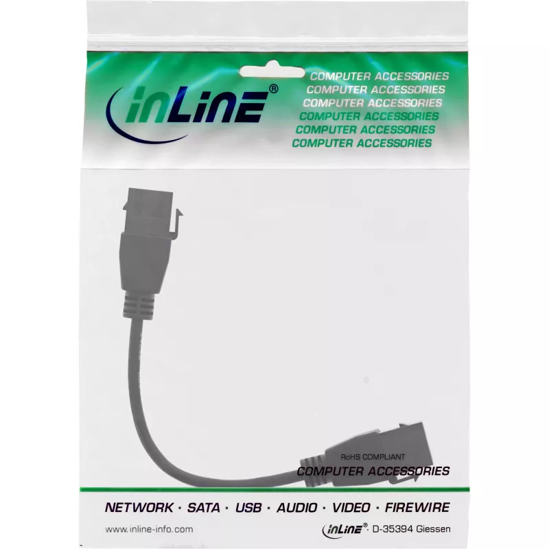 InLine USB 3.2 Gen1 2x keystone adapterio laidas, 2x USB A keystone lizdas, 0,2 m
