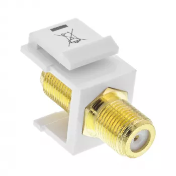 InLine Keystone montavimo adapteris palydoviniam kabeliui, 2x F lizdai, baltas