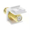 InLine Keystone montavimo adapteris palydoviniam kabeliui, 2x F lizdai, baltas