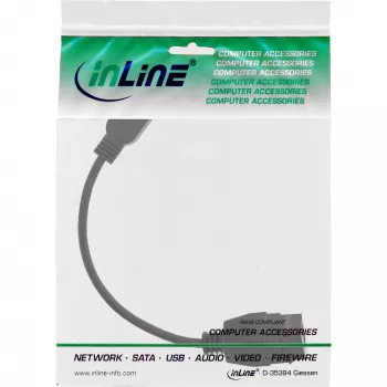USB 3.2 Gen1 adapterio laidas InLine 76206C 0,2 m USB A kištukas – Keystone lizdas