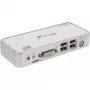 InLine Compact Desktop KVM jungiklis USB DVI 2 prievadai + garsas su 1,2 m kabeliais