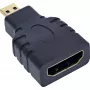 InLine HDMI adapteris HDMI A (motinė) / HDMI D (vyriškas), 4K/60Hz, auksuoti kontaktai