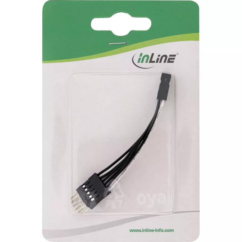 InLine vidinis USB ilgintuvas 2x 5 kontaktų kištukas / lizdas, 0,05 m