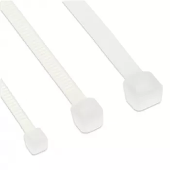 Kabelių raiščiai InLine 450 mm × 4,8 mm, tempimo jėga 215,7 N, balti, 100 vnt.