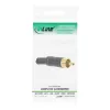 InLine RCA metalinis kištukas litavimui, juodas, raudonas žiedas, 6 mm kabeliui