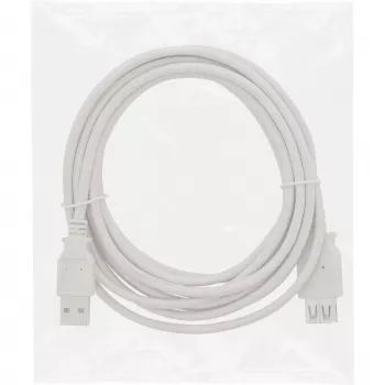 InLine USB 2.0 ilginimo laidas, A tipo kištukas / lizdas, smėlio spalvos, 3 m, urmu