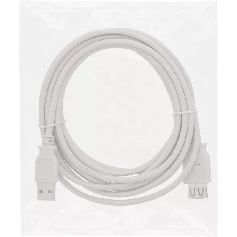 InLine USB 2.0 ilginimo laidas, A tipo kištukas / lizdas, smėlio spalvos, 3 m, urmu