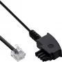 InLine ADSL skirstytuvinis kabelis TAE-F 6P2C DEC kištukas 20 m Juodas