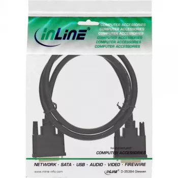 DVI-D kabelis Premium 24+1 vyriškas / vyriškas Dual Link paauksuotas 1m InLine 17771P