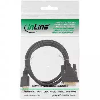 InLine HDMI į DVI laidas, kištukas / 18+1 kištukas, paauksuotas, 10 m