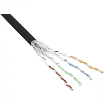 InLine Patch Laidas S/FTP PiMF Cat.6 juodas AWG27 PVC varis 100m