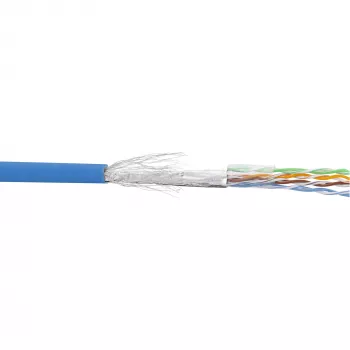 InLine Patch Laidas SF/UTP Cat.5e AWG26 CCA PVC mėlynas 100 m