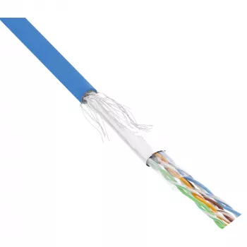 InLine Patch Laidas SF/UTP Cat.5e AWG26 CCA PVC mėlynas 100 m