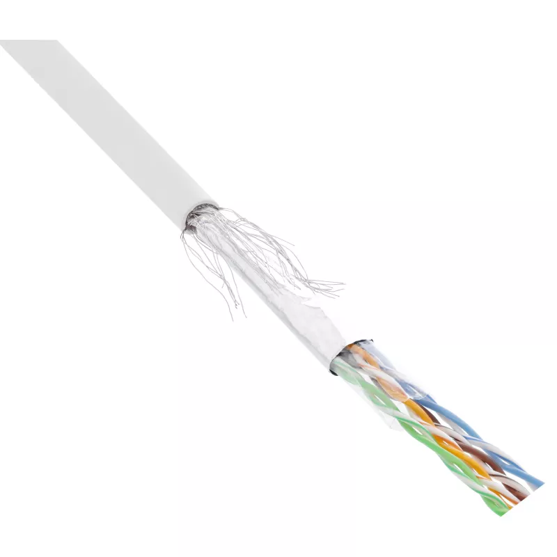 InLine Patch Laidas SF/UTP Cat.5e AWG26 CCA PVC baltas 100 m
