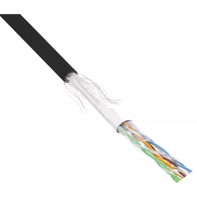 InLine Patch Laidas SF/UTP Cat.5e AWG26 CCA PVC juodas 100 m