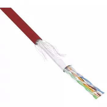 InLine Patch Laidas SF/UTP Cat.5e AWG26 CCA PVC raudonas 100 m