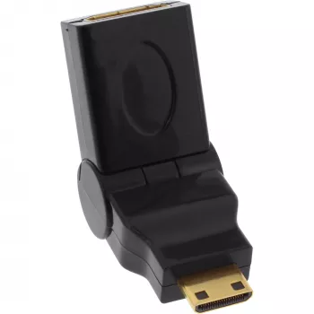 HDMI adapteris InLine 17690M HDMI A moteriškas / HDMI C vyriškas pasukamas, auksuoti kontaktai