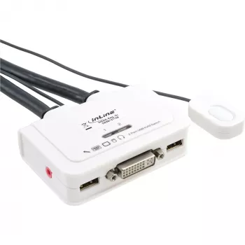InLine KVM Jungiklis 2 Prievadai DVI-D USB su Garsu