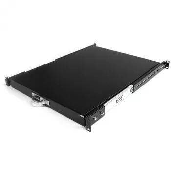 StarTech.com 1U slankioji lentyna serverio stovui, 55 svarų (25 kg), 55 cm gylio plieninis ištraukiamas stalčius 19 colių AV, tinklo įrangos stovui