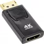 InLine keitiklis DisplayPort (vyriškas) / HDMI (moteriška), 4K/60Hz, su garsu