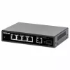 Intellinet 5 prievadų Gigabit Ethernet PoE+ jungiklis su SFP prievadu, 91 W galios biudžetas