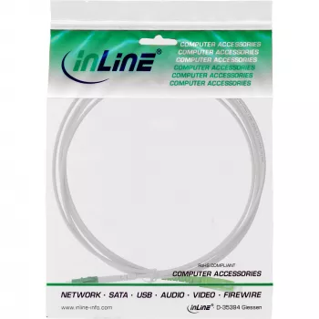 InLine šviesolaidinis vienmodis simplex kabelis FTTH, LC/APC8° – SC/APC8° 9/125µm OS2 15m