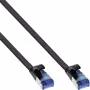 InLine plokščias jungiamasis kabelis, U/FTP, Cat.6A, TPE be halogenų, juodas, 5 m
