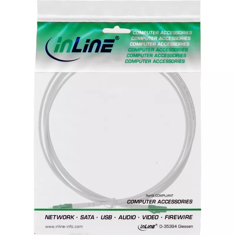 InLine Fiber Optic Simplex Cable, FTTH, LC/APC8° į LC/APC8° 9/125µm OS2 3m
